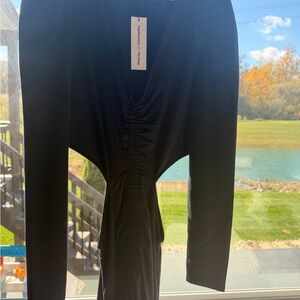 Elegant Black Long Sleeve Dress